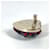 Spilla Chanel B22K Heart Coco Mark CC Rosso Blu navy - vista 2