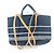 Chanel A92240 Denim CC Coco Mark Tote Bag White Blue
