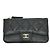 Tarjetero de cuero caviar Chanel Negro