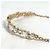 Chanel B24C CC Coco Mark Star Chain Choker Bianco D'oro - vista 5