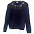 Authentischer Saint Laurent 14 AW Slimane Sweatshirt aus Lammleder mit Fransen und Metallornament Schwarz
