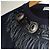 Authentischer Saint Laurent 14 AW Slimane Sweatshirt aus Lammleder mit Fransen und Metallornament Schwarz - Ansicht 2