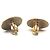 Pendientes de clip en oro Chanel Coco Mark Dorado - vista 4