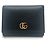 Billetera compacta de tres pliegues Gucci GG Marmont Negro