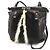 Borsa a spalla in pelliccia marrone scuro Fendi 8BT161