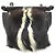Borsa a spalla in pelliccia marrone scuro Fendi 8BT161 - vista 2