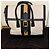 Borsa da viaggio oversize in tela bianca Gucci autentica rara di Tom Ford con web gialla - vista 2