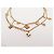 COLLANA LOUIS VUITTON BLOOMING STRASS M68374 IN METALLO DORATO D'oro - vista 2