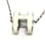 Hermès Pop H Motiv Halskette Weiß Metall