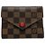 Monedero de lona Damier Louis Vuitton Castaño Roja