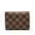 Monedero de lona Damier Louis Vuitton Castaño Roja - vista 2