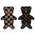 Set di spilla a forma di orsetto Nonours Monogram Louis Vuitton nero - vista 5