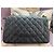 2.55 Portacarte Chanel Jumbo in pelle caviar nero e blu - vista 8