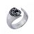 Hermès Hermes Ring Carrousel Metal Silver Black Size 17 Men's Silvery