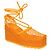 Bottega Veneta Orange Stretch 90 Wedge Espadrilles