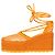 Bottega Veneta Orange Stretch 90 Wedge Espadrilles - view 2
