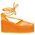 Bottega Veneta Orange Stretch 90 Wedge Espadrilles - view 5