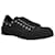 Alexander McQueen Men's Deck Plimsoll in Black/silver Leather Pony-style calfskin  ref.1722985