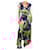 Autre Marque Multi printed V-neckline ruffle maxi dress - size UK 12 Multiple colors Polyester  ref.1723176
