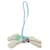 Hermès Hermes Buddy Aloha Bag Charm White Leather Silk Lambskin