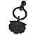 Portachiavi autentico Givenchy Riccardo Tisci 4G Emblem Silver hardware - vista 3