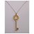 Collana con pendente chiave trifoglio Tiffany & Co in oro bianco e diamanti Giallo - vista 2