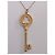 Collana con pendente chiave trifoglio Tiffany & Co in oro bianco e diamanti Giallo - vista 3