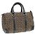 Céline Bolsa Boston em lona Celine C Sulky Navy Ouro Auth 94063 Dourado Azul marinho