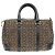 Céline Bolsa Boston em lona Celine C Sulky Navy Ouro Auth 94063 Dourado Azul marinho - vista 13