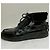 Saint Laurent Stivali neri in vernice con lacci Joe Mid Boat Nero - vista 2