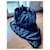 Sac à main Yves Saint Laurent Muse II en cuir bleu marine  - vue 6