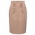 Falda lápiz midi en nylon rosa nude con detalles de volantes Miu Miu
