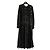 Twin Set Langes Chiffon Kleid Schwarz mit goldenen Perlen 44 IT