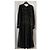Twin Set Langes Chiffon Kleid Schwarz mit goldenen Perlen 44 IT - Ansicht 2