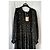 Twin Set Langes Chiffon Kleid Schwarz mit goldenen Perlen 44 IT - Ansicht 4
