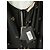 Twin Set Langes Chiffon Kleid Schwarz mit goldenen Perlen 44 IT - Ansicht 6