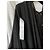Twin Set Langes Chiffon Kleid Schwarz mit goldenen Perlen 44 IT - Ansicht 8