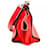 Trapèze Borsa Céline Trapeze in pelle rossa Rosso - vista 2