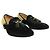 Christian Louboutin Mocassini in suede nero con borchie dorate - vista 2