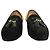 Christian Louboutin Mocassini in suede nero con borchie dorate - vista 3