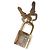 Louis Vuitton Charm per borsa Lucchetto Special Series Travel Oro D'oro