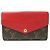 Portafoglio compatto Pallas Monogram Louis Vuitton Marrone Rosso
