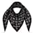 Sciarpa Louis Vuitton Mahina Monogram in seta nera Nero