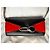 Clutch Alexander McQueen in pelle nera e rossa con spilla Nero Rosso - vista 2