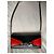 Clutch Alexander McQueen in pelle nera e rossa con spilla Nero Rosso - vista 7
