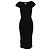 Vestido midi de lana negra Khaite Allegra con escote en forma de corazón
