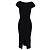 Vestido midi de lana negra Khaite Allegra con escote en forma de corazón - vista 3