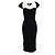 Vestido midi de lana negra Khaite Allegra con escote en forma de corazón - vista 4