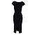 Vestido midi de lana negra Khaite Allegra con escote en forma de corazón - vista 6