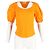 Camiseta de cuello redondo de manga corta Ulla Johnson en algodón naranja Coral - vista 4